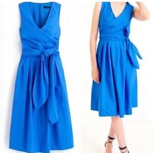 J. Crew Popeline 100% cotton wrap dress